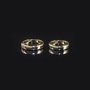 Unisex 18K Solid Gold Engagement <b>Ring</b> <b>Plain</b> Classic Style Eternity Band Natural Stone Rhodium Plated Fine Jewelry - Product Image 3