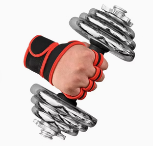 Black Half Finger Weightlifting <b>Gloves</b> With Wrist Support Breathable Fitness Training Gym Mitts Spring Autumn Sports Use - Product Image 5