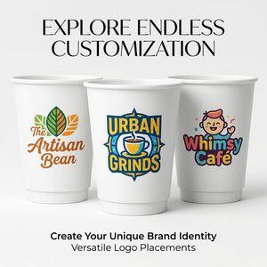 Vaso de Papel Desechable Aislado con Impresión Personalizada, Vaso de Café y Té de Doble Pared, Ecológico, Antiderrames, con Tapa, 4oz 6oz 9oz 10oz 12oz - Product Image 5