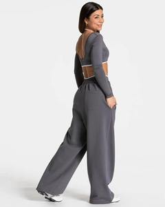 Pantalones Cargo de Cintura Media para Mujer, Largos, de Color Sólido, con Cierre de Cordón, Corte Holgado, Estilo Casual, con Bolsillos, para Invierno - Product Image 6