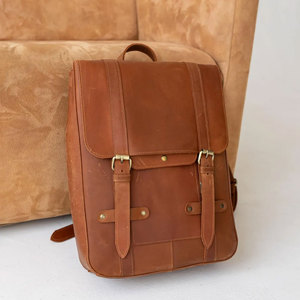 Mochila de Cuero Personalizada con Logotipo, Compartimentos con Cremallera, Muy Solicitada en la Temporada de Invierno, Superventas - Product Image 1