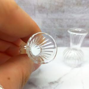 Miniature 1:12 Scale Clear Glass Vase <b>Ornament</b> for Decoration - Product Image 3