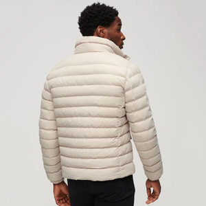 Chaqueta Acolchada Unisex, Abrigo Acolchado Cálido de Invierno con Cierre de Cremallera, Color Sólido, Estilo Casual, Cortavientos, Largo Corto - Product Image 3