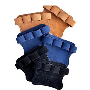 Leather Palm Protection Anti-slip Fitness Sports Gymnastics Pull Ups <b>Weight</b> Lifting Workout Grips Training <b>Gloves</b> - Product Image 1