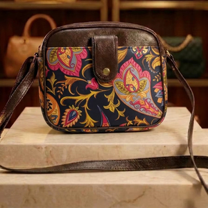 Fashion Ethnic Print Crossbody Bag for Women <b>Small</b> Leather Sling Shoulder <b>Handbag</b> - Product Image 1