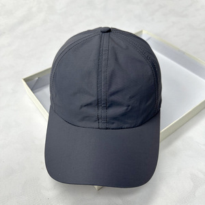 Black 6-Panel Baseball Cap Solid Color 100% Polyester Unisex Fitted Casual Breathable <b>Waterproof</b> Outdoor <b>Hat</b> for Adults Four - Product Image 6