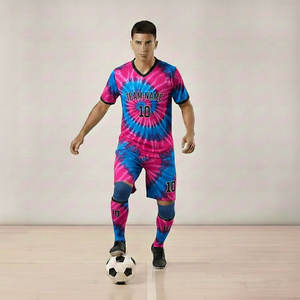 ชุดยูนิฟอร์มฟุตบอลสโมสรผู้ใหญ่แบบกำหนดเองได้ 100% โพลีเอสเตอร์ พิมพ์ลายดิจิทัล คอกลม แขนสั้น ชื่อทีม ลายพิมพ์แบบกำหนดเอง เสื้อเจอร์ซีย์ - Product Image 2