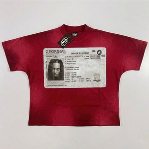 Camisetas de algodón con cuello redondo para hombre, estilo Hip Hop, verano, Y2K, elementos de moda urbana, camisetas holgadas de manga corta para parejas - Product Image 2