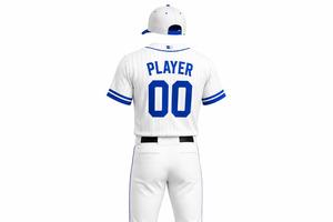 Ensemble d'uniformes de baseball personnalisés unisexe, maillot court et pantalon, impression par sublimation, évacuation de l'humidité, toutes saisons, devant - Product Image 3