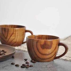 Vaso de Madera Ecológico Moderno de Calidad Genuina para Bebidas Calientes con Asa Cómoda para Servir, Diseño Creativo, Exportado por Craft Emporium - Product Image 4