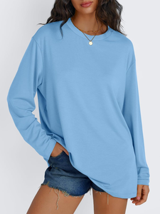 <b>Women</b> Regular Fit O-Neck Short Sleeve Knitted T-<b>Shirt</b> Solid Color 100% Cotton Breathable <b>Compressed</b> Embroidery Spring/Summer - Product Image 3