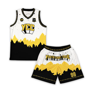 Quick Dry Basketball Uniform Customizable Team Logo Jersey And Shorts Lightweight Athletic Wear For League Games - Product Image 1