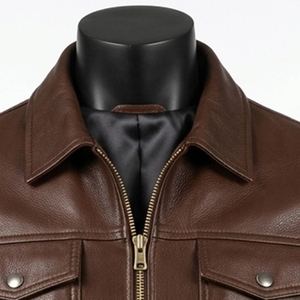 Latest Design <b>Leather</b> Wear <b>Long</b> Sleeves <b>Leather</b> <b>Jacket</b> High Street Men's Winter Quilted <b>Jackets</b> - Product Image 4