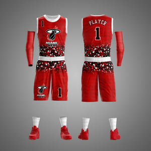 Ensemble d'uniformes de basketball professionnels à séchage rapide, antibactériens, unisexes, respirants, en jersey lavé, personnalisables - Product Image 1