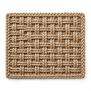 Tapis rectangulaire en jute tissé fait main, antidérapant, style bohème, pour salon, usage domestique, épaisseur moyenne, export BD - Product Image 3