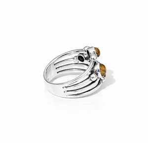 Multi Tiger Eye Stone 925 Silver Unisex Customizable Size <b>Ring</b> Perfect Gift for Occasions & Daily Wear - Product Image 4