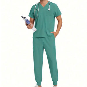 Cotton Blends Twill Fabric Unisex Hospital Uniforms Woven Wholesale Custom Stretch Breathable <b>Nursing</b> Scrubs Sets - Product Image 3