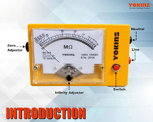 Testeur d'isolation analogique 1000V 1000M à piles |   Fabriqué en Inde |   Haute précision 5% |   Protection IP55 |   Garantie d'un an | - Product Image 6
