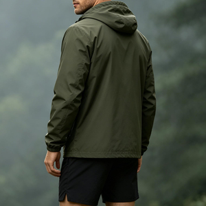 Men <b>Lightweight</b> Windbreaker <b>Jacket</b> <b>Summer</b> Fashionable Water-resistant Outdoor Gear Custom Logo Wholesale Windbreaker <b>Jacket</b> Men - Product Image 2