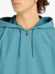 Chaqueta Cortavientos con Capucha para Hombre, Color Sólido, Cierre de Cremallera, Deportiva, Casual, Primavera, Material Poliéster - Product Image 4