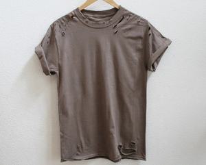 Nouvelle mode, prix de gros personnalisés, t-shirt délavé, logo personnalisé, t-shirt vintage délavé en couleur unie, t-shirts pour hommes - Product Image 2