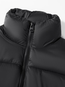 Chaqueta acolchada para mujer con capucha, manga larga, abrigo de invierno de color liso, con relleno de poliéster y cierre de cremallera, gruesa - Product Image 4