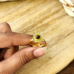 Premium Look Tiger Eye <b>Ring</b> Boho Brass <b>Rings</b> For Women 18k Gold Plated Dainty Geometric <b>Statement</b> Jewelry For Wholesale OEM ODM - Product Image 3