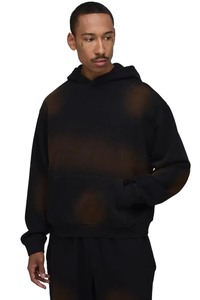 Ensemble de survêtement unisexe en satin noir à capuche, coupe ample, style streetwear, sweat-shirt et pantalon avec poches latérales, pour l'automne - Product Image 6