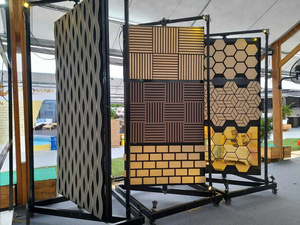 Paneles Acústicos 3D Modernos y Ecológicos de Alta Calidad, Paneles de Pared Insonorizantes con Núcleo de Goma MDF para Decoración de Interiores de Villas - Product Image 2