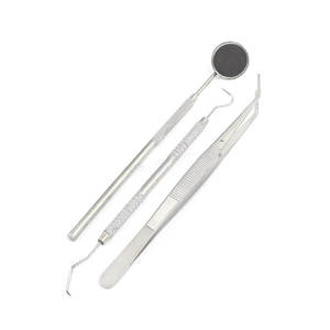 Kit de 3 Piezas para Higiene Dental, Espejo Bucal de Acero Inoxidable Premium, Raspador, Pinzas de Precisión Quirúrgicas - Product Image 3