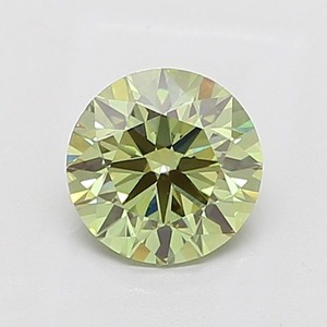 Diamante Suelto CVD de 1.50ct, Corte Redondo, Cultivado en Laboratorio, Verde Intenso Fantasía, VS1, Certificado IGI, Pulido EX, Venta al por Mayor para Fabricación de Joyas - Product Image 1