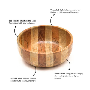 Bol à salade en bois d'olivier sculpté à la main, écologique, avec un design méditerranéen, couleur naturelle, artisanat en bois - Product Image 3