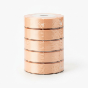 25mm Light Peach Apricot Single Face Satin <b>Ribbon</b> Wholesale 5 Rolls x 8 Meter for <b>Wedding</b> Arches Dessert Tables Floral Decor - Product Image 3