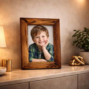 Cadre photo en bois rustique vintage avec couvercle en verre haute définition pour décoration murale de salon ou chambre - Product Image 6