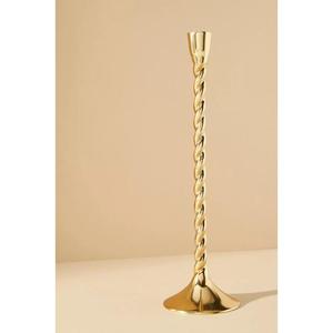 Porte-bougie décoratif en métal de qualité supérieure, conçu avec une finition dorée polie pour des espaces élégants et des célébrations festives. - Product Image 1