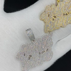 Eagle Moissanite Pendant 925 Silver Micro Pave Round Cut Hiphop Charm Unisex Everyday Wear - Product Image 3