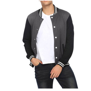 Custom Luxury Black <b>Canvas</b> Stand Collar Vintage Waterproof Windproof Bomber Varsity Jacket Unisex Front Logo - Product Image 2