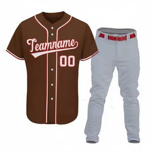 Latest design professional quality comfortable <b>baseball</b> uniform <b>sets</b> custom color antibacterial 100% polyester wholesale - Product Image 4