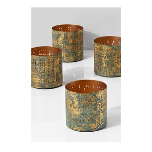 Portavelas decorativo de metal con patrón calado para centro de mesa de boda y decoración del hogar para festividades. - Product Image 2