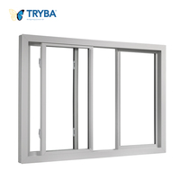 Écran moderne NFRC en acier inoxydable à double vitrage et à cadre mince Fenêtres coulissantes en vinyle UPVC pour maison à persienne horizontale ouverte