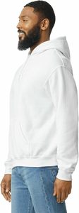 Sudadera con Capucha Blanca para Hombre, Corte Regular, Informal, Color Sólido, Tejido de Algodón, Invierno, Impresión Digital, Impermeable - Product Image 4