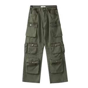 Pantalon cargo pour femme, taille haute, coupe décontractée, plusieurs poches, style streetwear moderne, vente en gros, 3000 pièces - Product Image 3