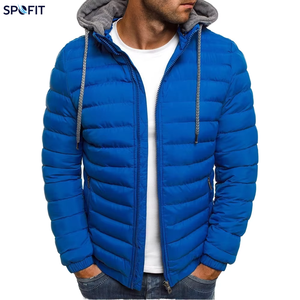 Chaquetas de Moda para Hombre, Chaqueta de Plumón Informal con Cierre Frontal, Corte Ajustado, Color Sólido, Largo Regular, Material de Poliéster - Product Image 1