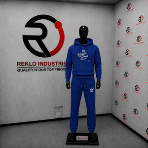 Conjunto Deportivo Personalizado Azul Rey para Hombre, Sudadera con Capucha y Pantalones Jogger, Logotipo Impreso, Ropa Deportiva Casual, Venta al Por Mayor OEM - Product Image 3