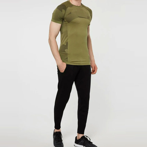 Personnalisez votre propre logo sur des t-shirts de musculation pour hommes / T-shirts de musculation de haute qualité à manches courtes et coupe ajustée - Product Image 2