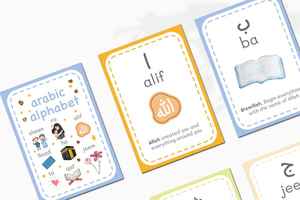 Boîte d'emballage de cartes flash de l'alphabet arabe personnalisées, écologiques et de luxe, avec impression argentée, pour enfants, tout-petits, préscolaires et éducation à domicile - Product Image 5