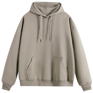 Vente en gros de sweats à capuche pour hommes et femmes, 260g, impression de logo, taille plus, épaules tombantes, logo personnalisé imprimé - Product Image 2