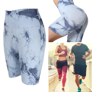 Eronex กางเกงขาสั้นเอวสูงสำหรับสตรีกางเกงรัดรูปวิ่งออกกำลังกายกางเกง2025กีฬาขาสั้นไร้รอยต่อมัดย้อมสำหรับผู้หญิง - Product Image 2