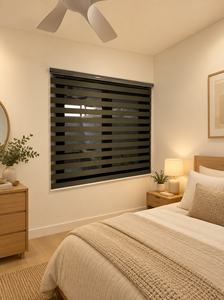 Persianas Zebra WINHOME Serie Super Black, Exclusivas, Eléctricas, Opacas, Ecológicas, Duraderas, Modernas, Lisas, Personalizadas, para Ventanas Corredizas - Product Image 1
