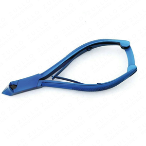 Coupe-ongles professionnel en acier inoxydable bleu de qualité supérieure, forme lune, outil de podologie robuste pour ongles épais, OEM - Product Image 4